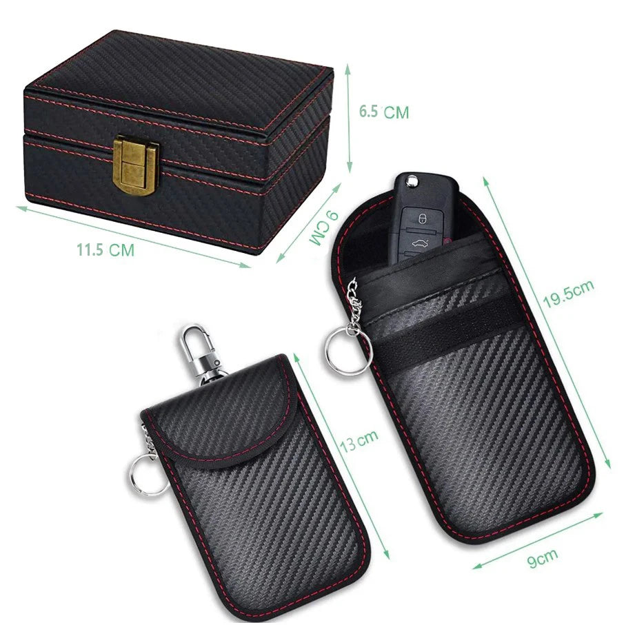 Small Faraday Box + 2 Piece Key Fob Bundle
